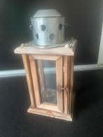 Houten lantaarn., Ophalen of Verzenden, Zo goed als nieuw, Hout, Minder dan 25 cm