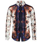 Heren barok overhemd 21 luxe klassiek kamper shirt blauw wit, Kleding | Heren, Nieuw, Verzenden