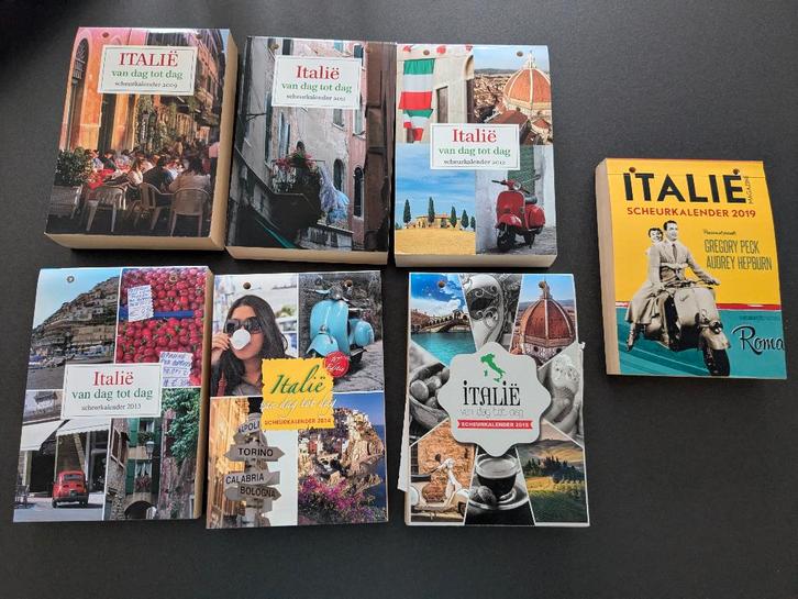 7 Italiaanse scheurkalenders, Diversen, Kalenders, Gebruikt, Jaarkalender, Ophalen of Verzenden