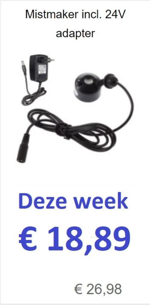 Tot 30% korting op onze mistmakers !!, Tuin en Terras, Waterpartijen en Fonteinen, Nieuw, Overige typen, Kunststof, Ophalen of Verzenden