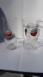NIEUW 2x Amstel bierglas pilsglas glas verzamelen oud, Ophalen of Verzenden, Nieuw, Glas of Glazen, Amstel