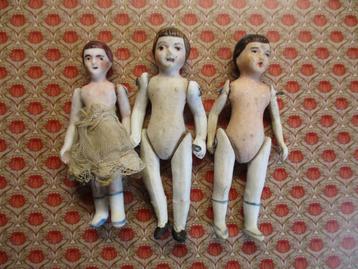 (191) Derde antieke popjes voor het poppenhuis