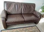 Bank en Fauteuil Set - Bruin Leer, Gebruikt, Klassiek, 150 tot 200 cm, Tweepersoons