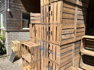 3-lats Duitse fruitkisten van circa 29x39x49cm ZEER ZELDZAAM beschikbaar voor biedingen