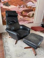 Originele vintage Bovenkamp relaxstoel met hocker – jaren 60, Ophalen, Gebruikt, Vintage, mid-century modern of retro interieur.
