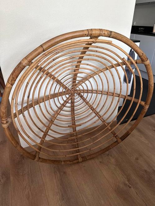 T.e.a.b. Mooie Rotan Zitting/Mand - Stoel, Huis en Inrichting, Stoelen, Gebruikt, Eén, Riet of Rotan, Bruin, Ophalen
