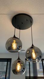 Mooie ronde hanglampen - set van 3, Ophalen of Verzenden, Zo goed als nieuw, Glas, Minder dan 50 cm