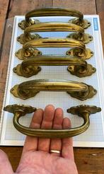 Goud messing Deurgrepen 1900 / raamgrepen openslaande deuren, Antiek en Kunst, Ophalen of Verzenden