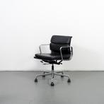 2 Vitra Eames Ea 217 Softpad Leer Aluminium, Ophalen of Verzenden, Ergonomisch, Zo goed als nieuw, Zwart