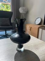 Zwarte vaas, Ophalen of Verzenden, Zo goed als nieuw, Zwart, Minder dan 50 cm