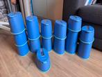 Vintage Tupperware Set Blauw/Groen, Ophalen, Gebruikt, Blauw, Bus of Trommel