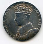 UK Groot Brittannië Kroningsmedaille 1937 Sterling Zilver, Ophalen of Verzenden, Zilver