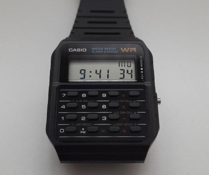 Casio CA-53W Back to the Future calculator horloge, Sieraden, Tassen en Uiterlijk, Horloges | Heren, Nieuw, Polshorloge, Casio