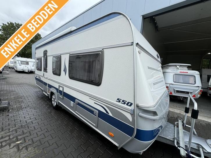 Fendt Topas 550 TG / cassette luifel / mover, Caravans en Kamperen, Caravans, Bedrijf, tot en met 4, 1250 - 1500 kg, Rondzit, Fendt