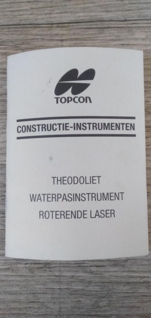 TOPCON constructie-instrumenten boekje, Boeken, Techniek, Zo goed als nieuw, Geotechniek, Ophalen of Verzenden
