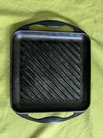 Zwarte gietijzeren grillpan Le Creuset, Huis en Inrichting, Keuken | Potten en Pannen, Gietijzer, Ophalen of Verzenden, Zo goed als nieuw