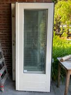 Dubbele tuindeuren, 2 enkele buitendeuren hardhout, Ophalen, Gebruikt, 80 tot 100 cm, Minder dan 200 cm