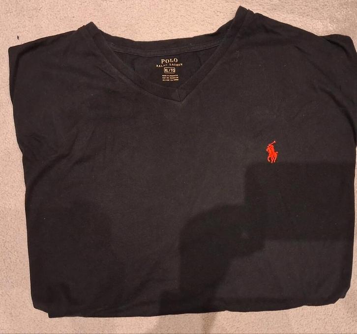 Must-Have Ralph Lauren Polo - XL - Zwart/Rood Logo, Kleding | Heren, T-shirts, Zo goed als nieuw, Maat 56/58 (XL), Zwart, Ophalen of Verzenden