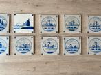 Antieke, handbeschilderde tegeltjes, Antiek en Kunst, Ophalen of Verzenden