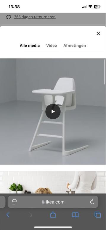 Ikea Kinderstoel met Eetblad en Gordel beschikbaar voor biedingen