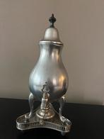 Antieke Tinnen Koffiekan met Warmhouder, Ophalen