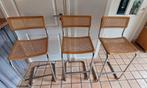 3 Vintage Marcel Breuer-look Barkrukken - Perfecte Staat!, Huis en Inrichting, Stoelen, Ophalen, Zo goed als nieuw, Drie
