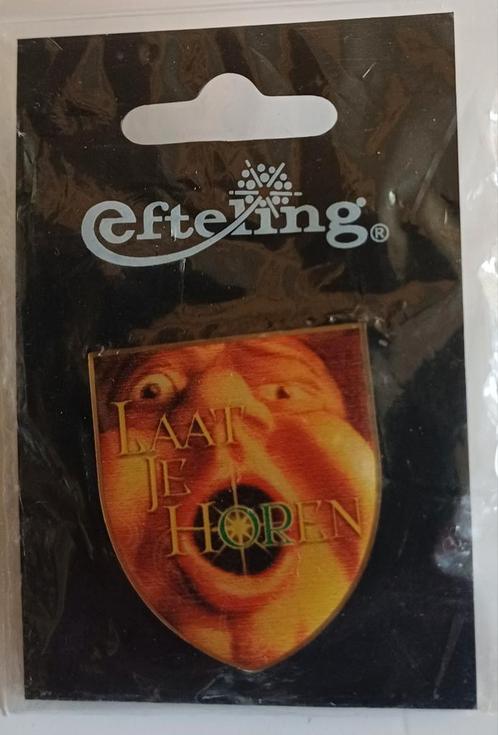 Efteling pin op kaartje laat je horen., Verzamelen, Efteling, Zo goed als nieuw, Button of Speldje, Ophalen