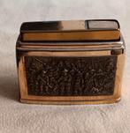 Zware goudkleurige Fisher butane tafel aansteker tafereel, Verzamelen, Ophalen of Verzenden, Gebruikt, Aansteker