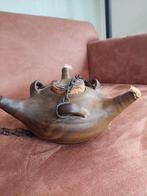 Oud olielampje zwaar keramiek, Antiek en Kunst, Antiek | Koper en Brons, Ophalen of Verzenden