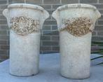 2 Stenen bloempotten voor gebruik binnen., Ophalen, Rond, Binnen, Zo goed als nieuw