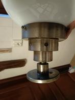 Vintage Art Deco opaline tafel-plafond lamp (L13), Antiek en Kunst, Antiek | Lampen, Ophalen of Verzenden