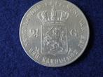 Nederland 2 1/2 gulden 1845 Willem II zilver zonder streepje, Postzegels en Munten, Munten | Nederland, Zilver, 2½ gulden, Koning Willem II