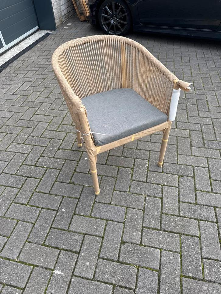 12 x Rotan stoel, totaal prijs, Huis en Inrichting, Stoelen, Nieuw, Eén, Hout, Grijs, Verzenden