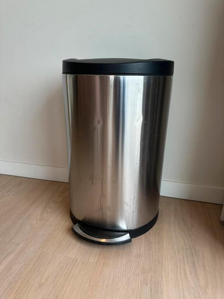 Simplehuman Prullenbak groot, Huis en Inrichting, Woonaccessoires | Prullenbakken, Gebruikt, Rvs, 50 tot 75 cm, 40 liter of meer