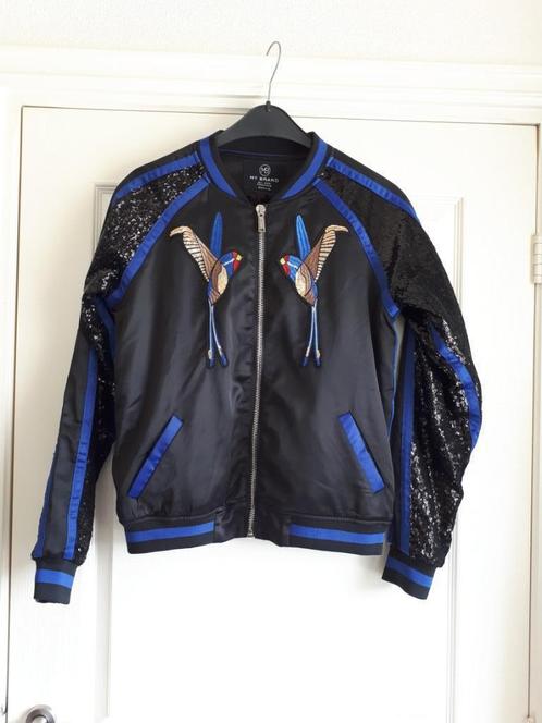MY BRAND Bird bomberjack, zwart z.g.a.n., Kleding | Dames, Jassen | Zomer, Zo goed als nieuw, Zwart, Ophalen of Verzenden