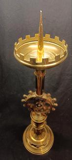 Zware Koperen/Messing Kerkkandelaar Doopkaars, Ophalen of Verzenden, Koper of Brons