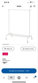 IKEA Rigga Kledingrek - Prima Staat!, Ophalen, Zo goed als nieuw, Metaal, Staande kapstok