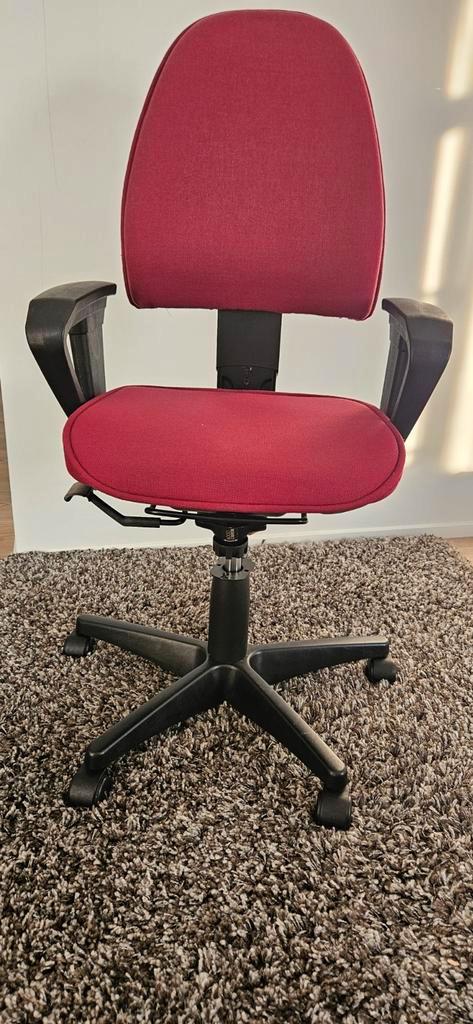 Dieprode, professionele bureaustoel, Huis en Inrichting, Bureaustoelen, Gebruikt, Bureaustoel, Rood, Ergonomisch, Ophalen