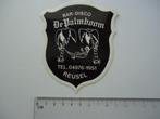 sticker oud Reusel de mierden Palmboom disco dancing retro, Verzenden, Zo goed als nieuw, Bedrijf of Vereniging