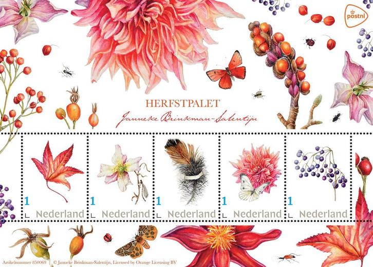Jaar 2025 NVPH nnb Herfstpalet - botanische illustraties van, Postzegels en Munten, Postzegels | Nederland, Postfris, Na 1940