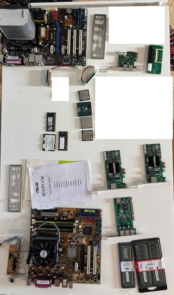 PC hardware (doos met spul), Computers en Software, Moederborden, Gebruikt, AMD, DDR2, Ophalen