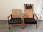 Set fauteuils P.J. van Muntendam, Huis en Inrichting, Fauteuils, Ophalen, Riet of Rotan, Gebruikt, Minder dan 75 cm