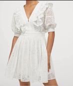 H&M witte broderie jurk, H&M, Ophalen of Verzenden, Wit, Zo goed als nieuw