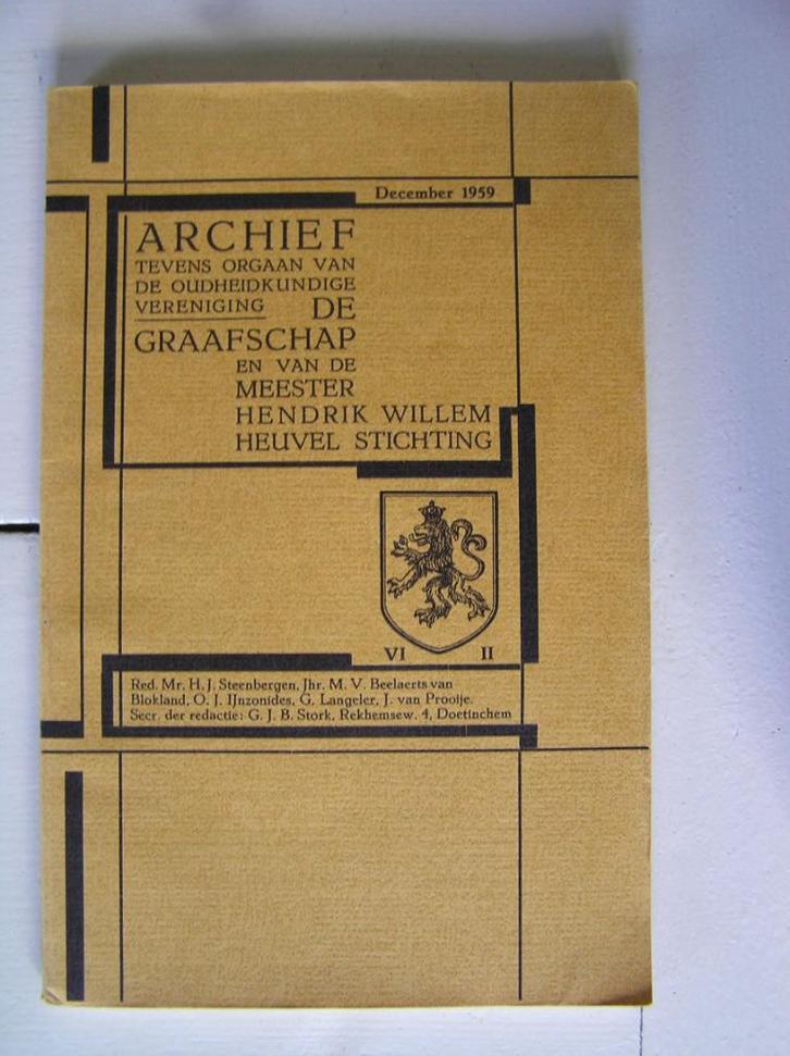 De Graafschap: Archief 1959, Boeken, Geschiedenis | Stad en Regio, Gelezen, Ophalen of Verzenden