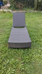 Wicker Ligbed met Verstelbare Rugleuning, Ophalen of Verzenden, Gebruikt, Wicker, Verstelbaar