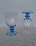 Vintage waterglas bierglas blauw glaswerk dinerparty, Ophalen of Verzenden, Zo goed als nieuw, X, X