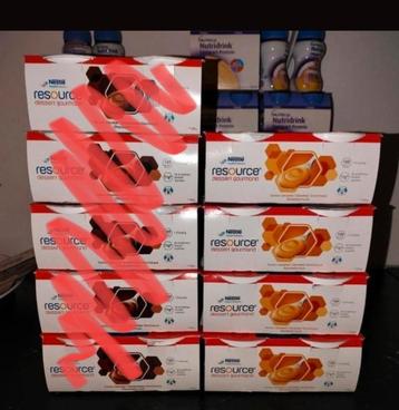 Bijvoeding Nutricia drankjes en Nestle resources  pudding beschikbaar voor biedingen