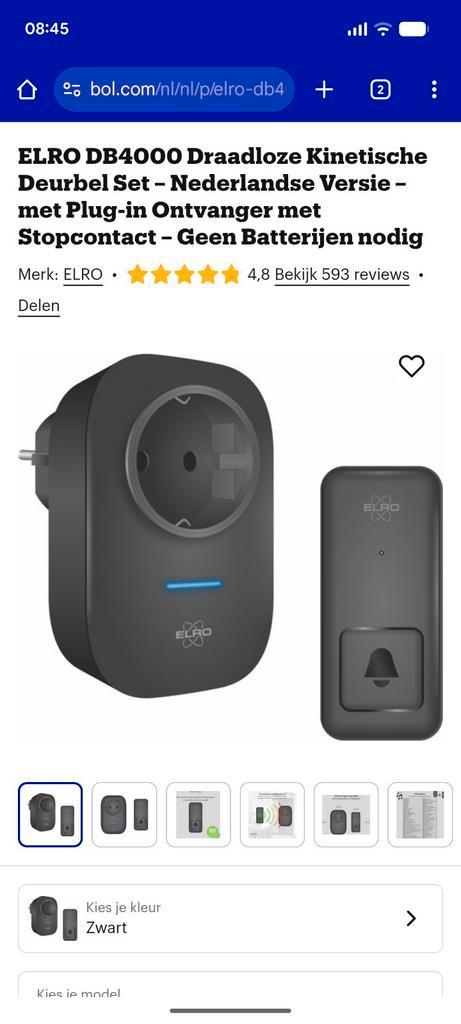 ELRO DB4000 Draadloze Deurbel Set, Huis en Inrichting, Deurbellen, Ophalen of Verzenden