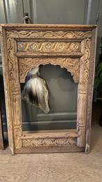 Oud houten (spiegel) frame (60x48 cm) landelijk/sober, Huis en Inrichting, Haarden, Ophalen of Verzenden, Zo goed als nieuw