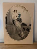 Antieke Louis Icart Art deco lithogravure Gesigneerd 134/350, Antiek en Kunst, Ophalen of Verzenden